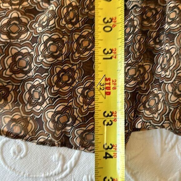 H&M‎ Bohemian Brown Block Print Style Dress Size Medium - Picture 6 of 7